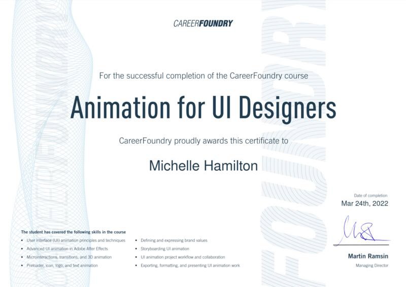 Animation Cert